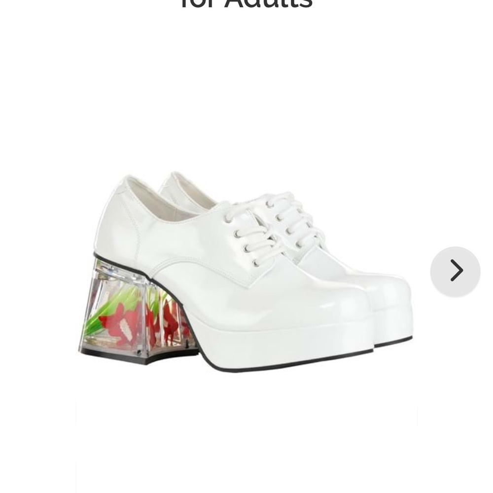 *Perfect for Halloween!* Funtasma White Platform Goldfish GoGo Shoes